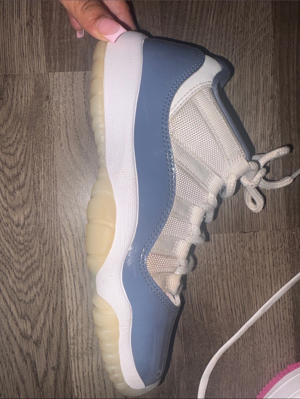 Jordan Women’s Low-Top Sneaker in Blue and Cream